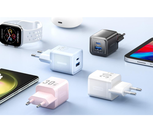 Vention Ładowarka 1x USB-A 1x USB-C GaN 30W biała - 1543396 - zdjęcie 3